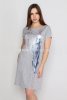Платье m-163900000, цвет - серый меланж